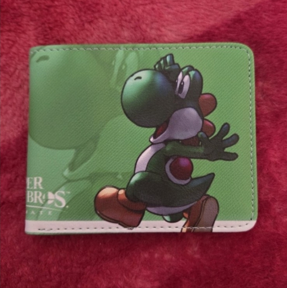 New yoshi nintendo mario bros anime manga leather wallet